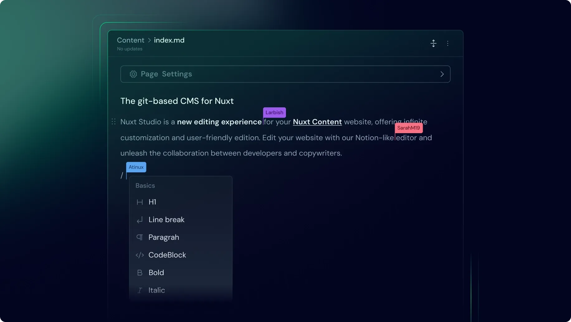 类 Notion 编辑器支持协作