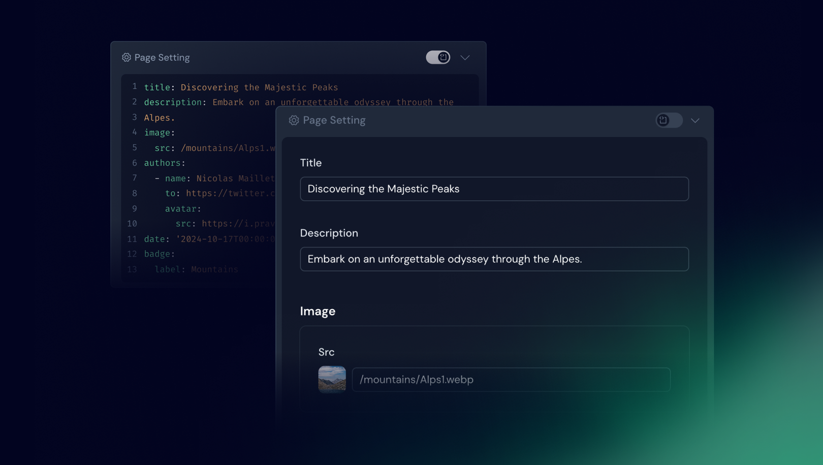 可视化 Front-matter 编辑